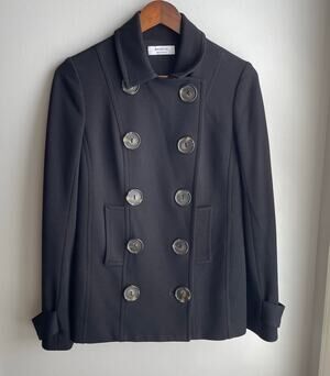 Bailey 44 Coven Jacket Black double breasted peacoat sz Medium